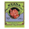 keana rose flavored syrup label poster posters