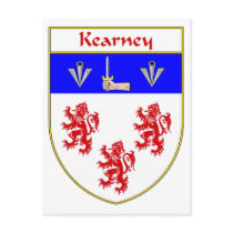 Kearney Coat of Arms/Family Crest postcards