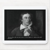 Keats Love Is My Religion Quote Gifts Tees Etc Mouse Pads