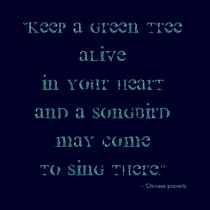 Keep a green tree alive in your heart... t-shirts by iggymak Keep a green tree alive in your heart... t-shirts