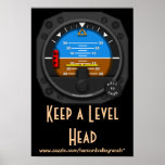 Keep a level head print