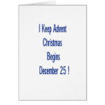 Keep Advent, card