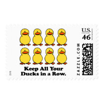 Keep All Your Ducks in a Row postage by doonidesigns Keep All Your Ducks in a Row postage