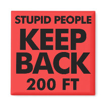 Keep Back refrigerator magnet