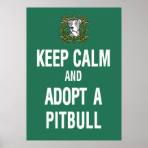 Keep Calm & Adopt a Pitbull Print