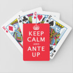 Keep Calm and Ante Up Poker Deck of Cards playing cards
