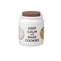 Keep Calm and Bake Cookies Mini Cookie Jar Candy Jar