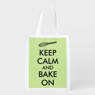 Keep Calm and Bake On Grocery Bag Baking Whisk