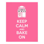 Keep Calm and Bake On Poster Print