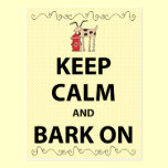 Keep Calm and Bark On postcards