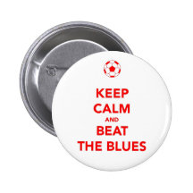 Keep Calm and Beat the Blues Pin