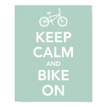 Keep calm and bike on posters