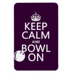 Keep Calm and Bowl On - all colours Rectangular Magnet