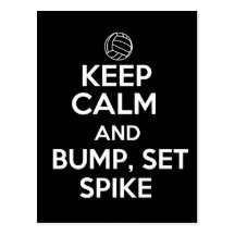 Keep Calm and Bump, Set, Spike Post Card