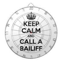 Keep Calm and Call a Bailiff Dartboard With Darts