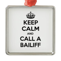 Keep Calm and Call a Bailiff Christmas Tree Ornament