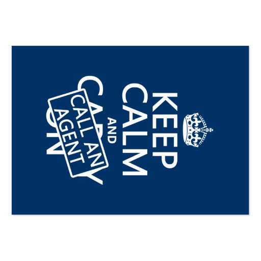 Keep Calm and Call An Agent Business Card (front side)