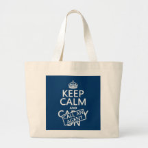 Keep Calm and Call An Agent Canvas Bag