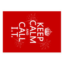 Keep Calm and Call IT (any color) Business Card Template