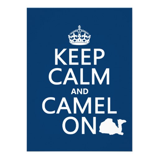 Keep Calm and Camel On (all colors) Invitations