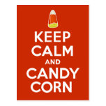 Keep Calm and Candy Corn Postcards