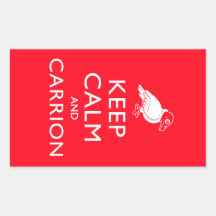 Keep Calm and Carrion Rectangle Stickers