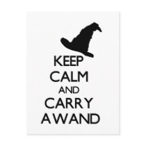 KEEP CALM AND CARRY A WAND POST CARD