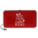 Keep Calm and Carry Books (in any color) Mp3 Speakers