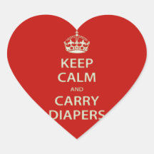 Keep Calm and Carry Diapers Stickers