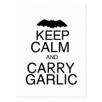 Keep Calm and Carry Garlic postcards