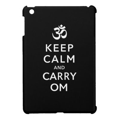 Keep Calm and Carry Om Black iPad Mini Case