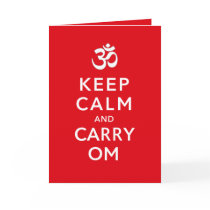 Keep Calm and Carry Om Motivational Birthday Greeting Cards
