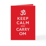 Keep Calm and Carry Om Motivational Birthday Greeting Cards