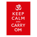 Keep Calm and Carry Om Motivational Calendar 2012 business cards