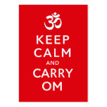 Keep Calm and Carry Om Motivational Calendar 2012 Business Card Template