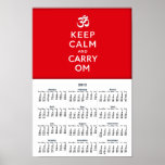 Keep Calm and Carry Om Motivational Calendar 2012 posters