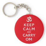 Keep Calm and Carry Om Motivational Key Ring keychains