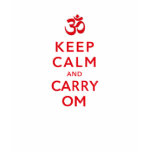 Keep Calm and Carry Om Motivational MicroFibre t-shirts