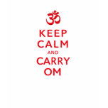 Keep Calm and Carry Om Motivational MicroFibre Tshirt