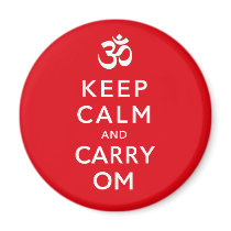 Keep Calm and Carry Om Motivational Morale Fridge Magnets