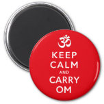 Keep Calm and Carry Om Motivational Morale magnets