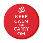 Keep Calm and Carry Om Motivational Morale Fridge Magnets