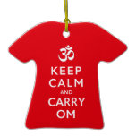 Keep Calm and Carry Om Motivational Morale ornaments