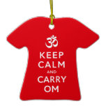Keep Calm and Carry Om Motivational Morale Christmas Tree Ornament