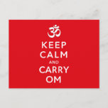 Keep Calm and Carry Om Motivational Morale postcards
