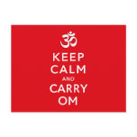 Keep Calm and Carry Om Motivational Morale Postcards