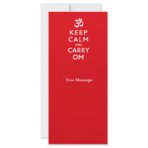 Keep Calm and Carry Om Motivational Personalized Rack Card