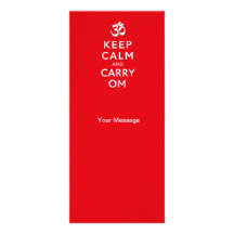 Keep Calm and Carry Om Motivational Personalized Rack Card