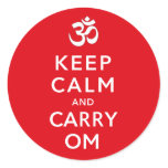 Keep Calm and Carry Om Motivational Team stickers