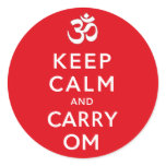 Keep Calm and Carry Om Motivational Team Stickers